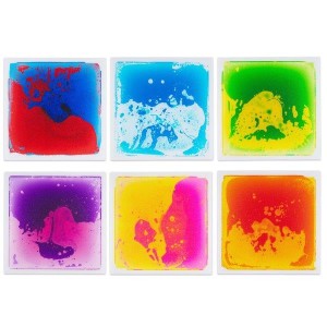Skysti ir netoksiški sensoriniai kilimėliai 30 x 30 cm (6 vnt)